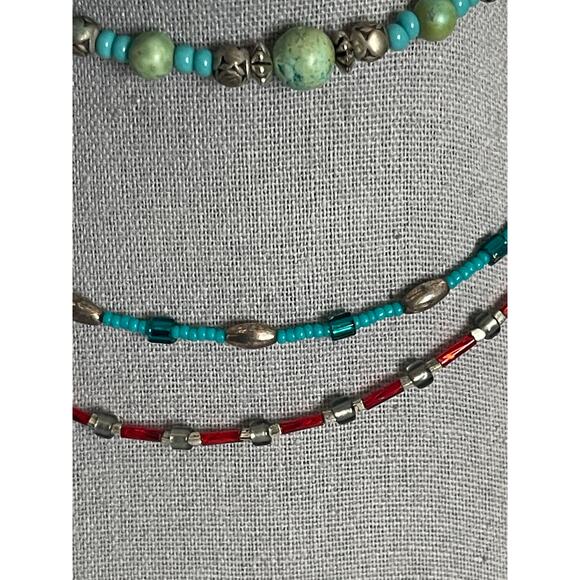 Vintage Hand beaded Set Of 3 Chokers - Picture 6 of 8